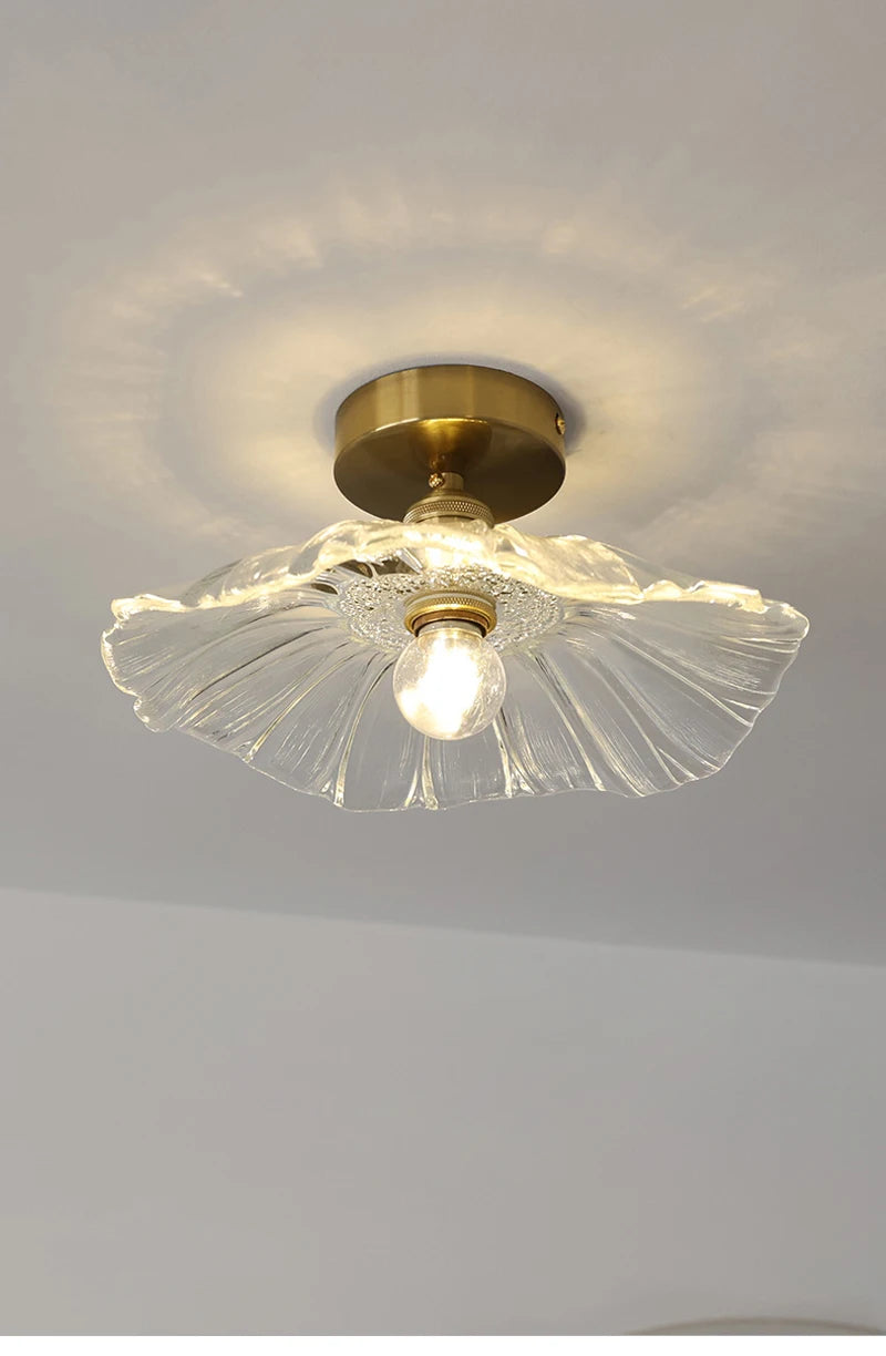 Multiple Styles Nordic Ceiling Light Fixture Glass or Ceramic Shade Vintage Ceiling Lamp with E27 Base for Hallway Entryway-Grain-Light