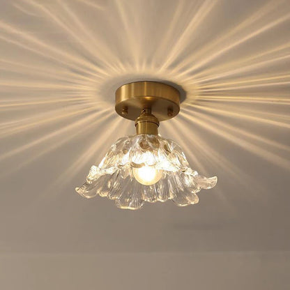 Multiple Styles Nordic Ceiling Light Fixture Glass or Ceramic Shade Vintage Ceiling Lamp with E27 Base for Hallway Entryway-Grain-Light