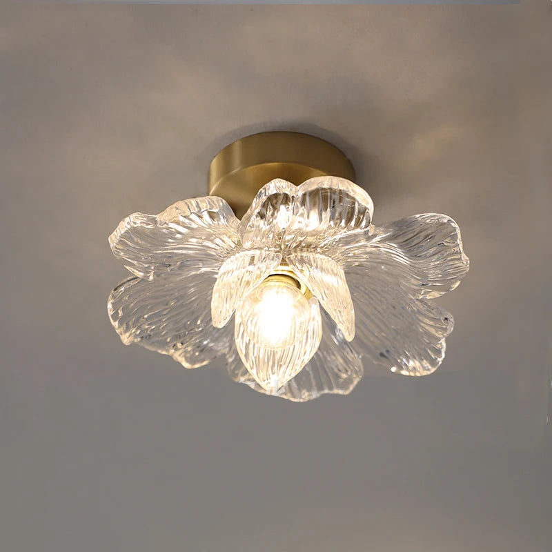 Multiple Styles Nordic Ceiling Light Fixture Glass or Ceramic Shade Vintage Ceiling Lamp with E27 Base for Hallway Entryway-Grain-Light