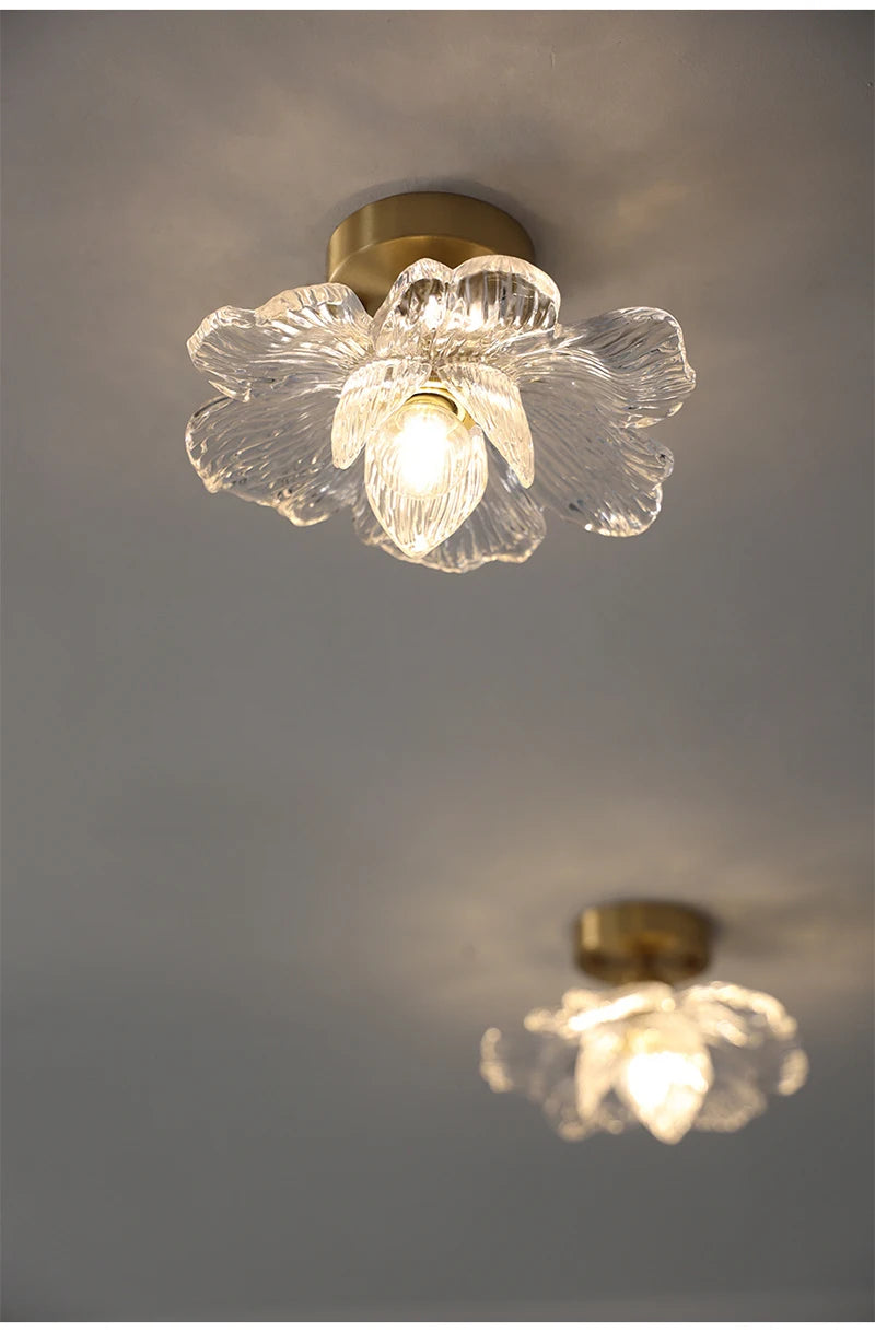 Multiple Styles Nordic Ceiling Light Fixture Glass or Ceramic Shade Vintage Ceiling Lamp with E27 Base for Hallway Entryway-Grain-Light