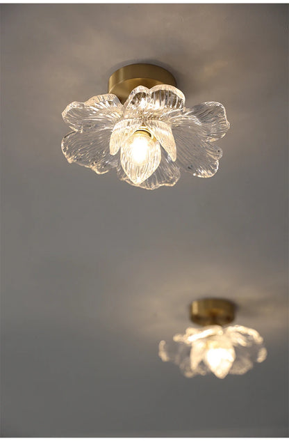 Multiple Styles Nordic Ceiling Light Fixture Glass or Ceramic Shade Vintage Ceiling Lamp with E27 Base for Hallway Entryway-Grain-Light