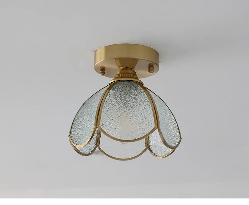 Multiple Styles Nordic Ceiling Light Fixture Glass or Ceramic Shade Vintage Ceiling Lamp with E27 Base for Hallway Entryway-Grain-Light