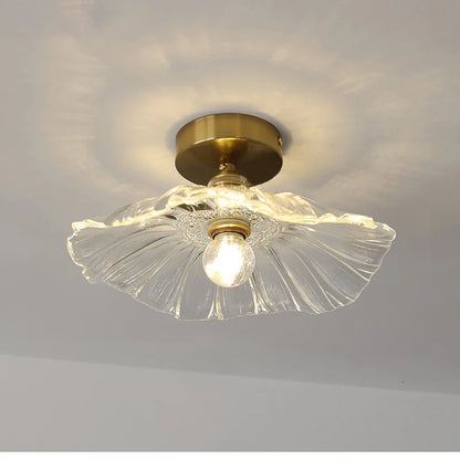 Multiple Styles Nordic Ceiling Light Fixture Glass or Ceramic Shade Vintage Ceiling Lamp with E27 Base for Hallway Entryway-Grain-Light