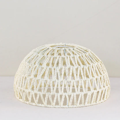 Decoration Hand-woven Retro Paper-rope Lampshade Chandelier Rattan Light Cover For Cofe , Home, Hotel-Grain-Light