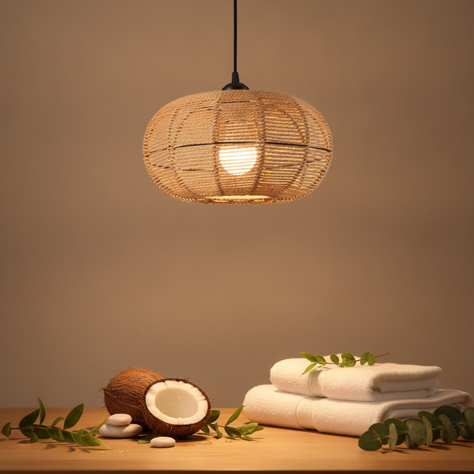 Suspension Luminaire Rotin Naturel Puebla - Artisanat & Design