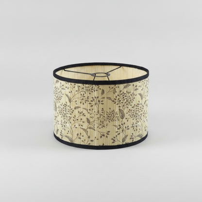 Abat-Jour Fleur Canton : Style Naturel en Bambou et Tissu Imprimé