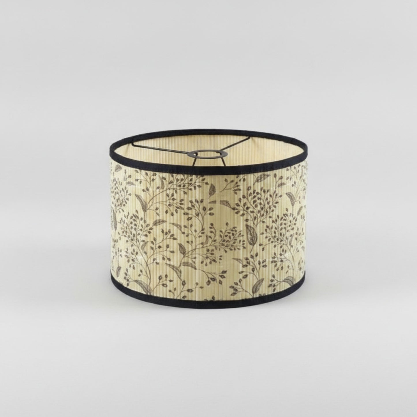Abat-Jour Fleur Canton : Style Naturel en Bambou et Tissu Imprimé
