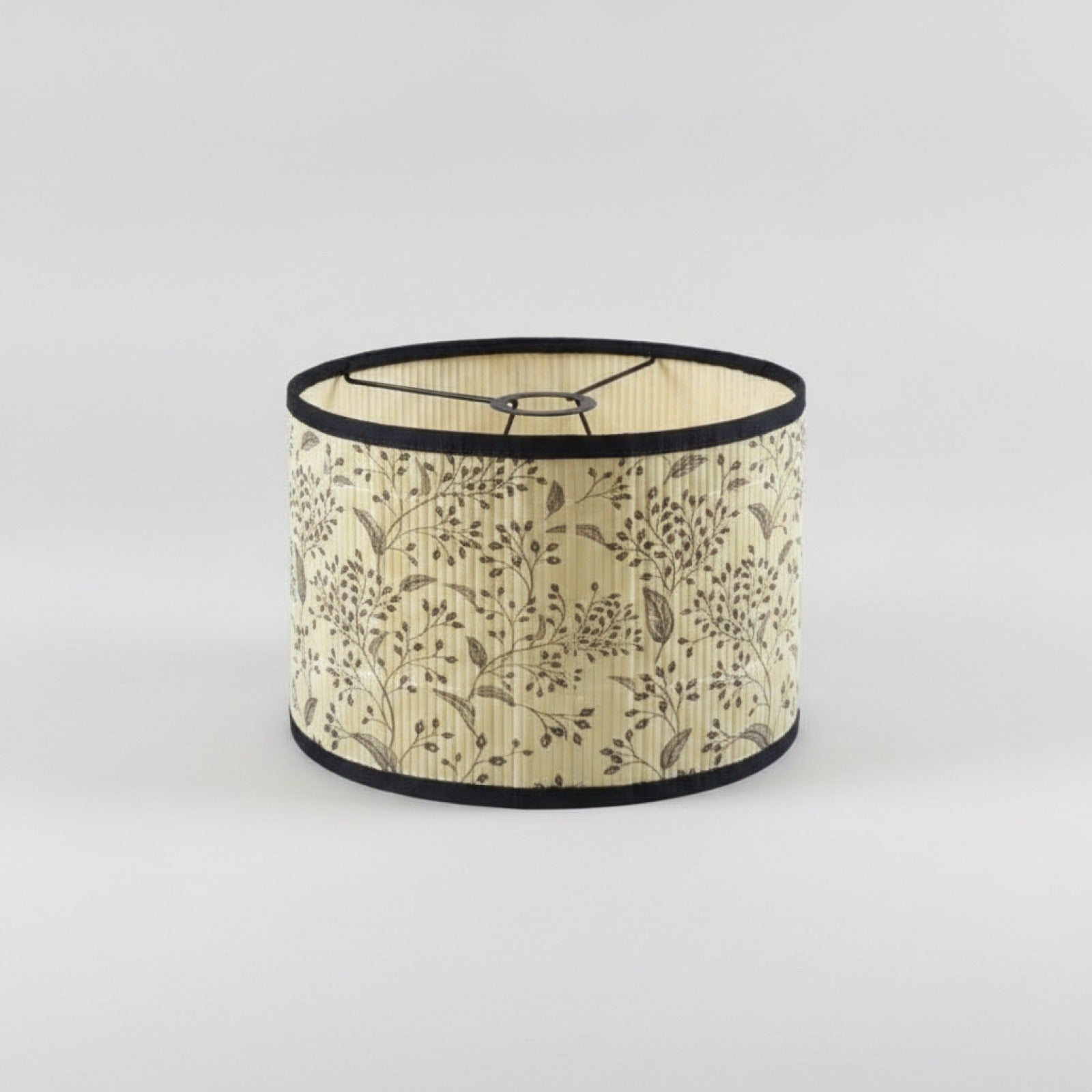 Abat-Jour Fleur Canton : Style Naturel en Bambou et Tissu Imprimé