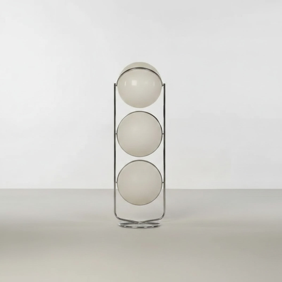 Lampadaire Bahausia Verre Blanc Orientable