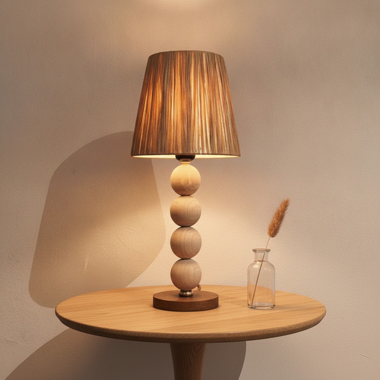 Abat-Jour Hanoi en Osier Naturel - Design Conique pour Salon & Chambre