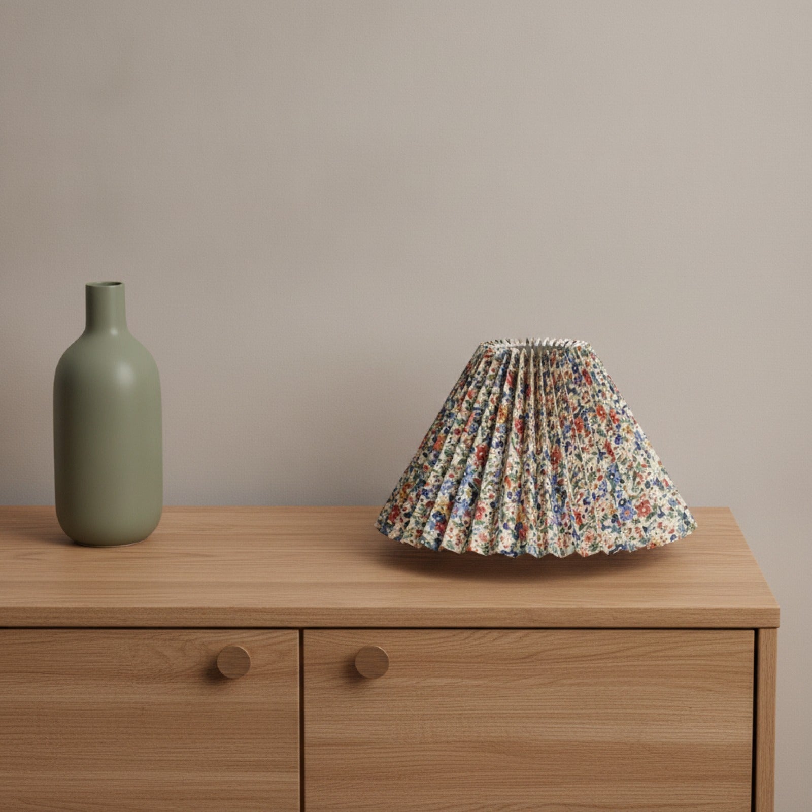 Abat-Jour Tissu Plissé Style Vintage "Cambridge"