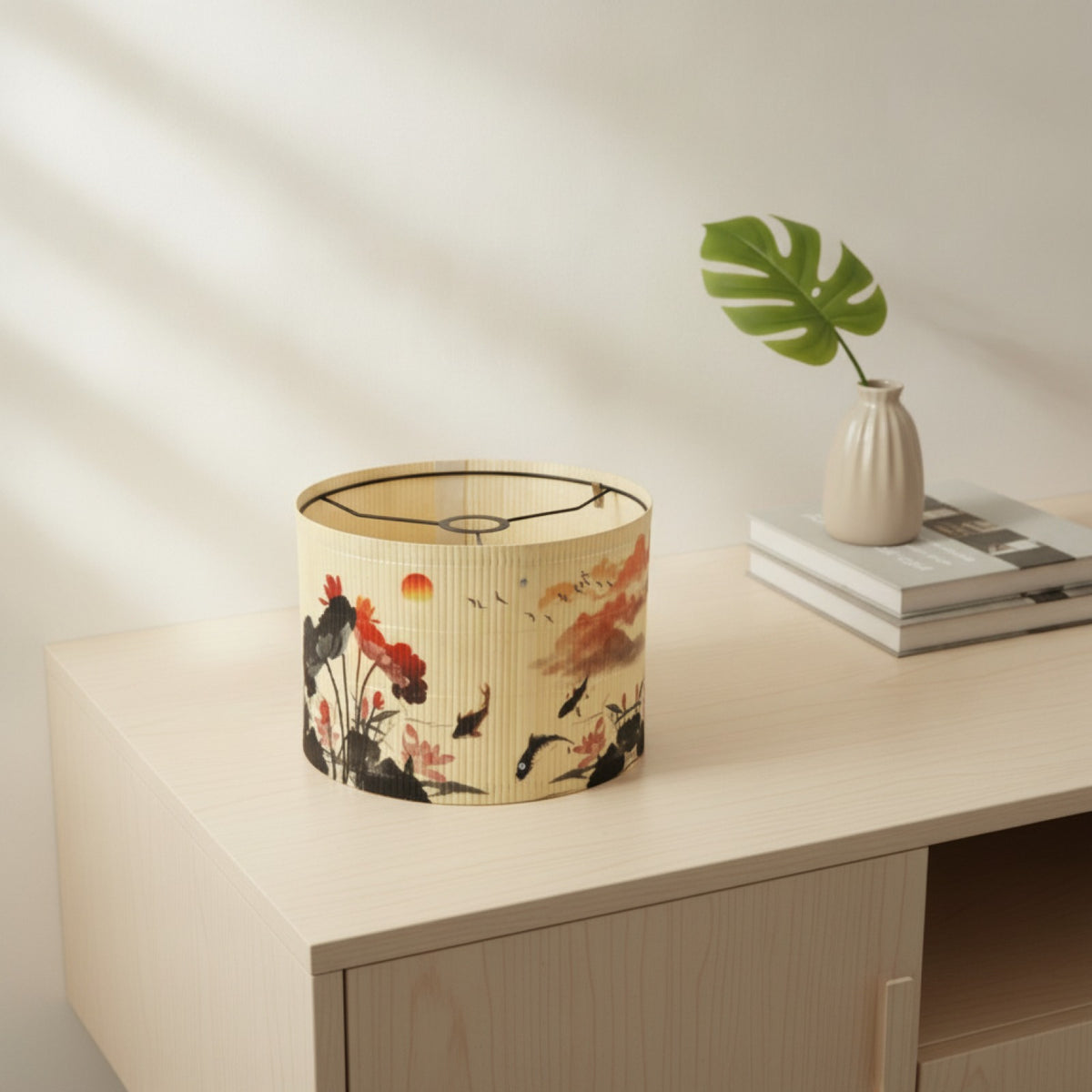 Abat Jour Cylindrique en Bambou Shangai - Ambiance Naturelle et Chaleureuse