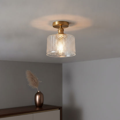 Applique Murale Art Déco en Verre et Laiton – Luminaire Design E27 pour Cuisine, Chambre & Entrée