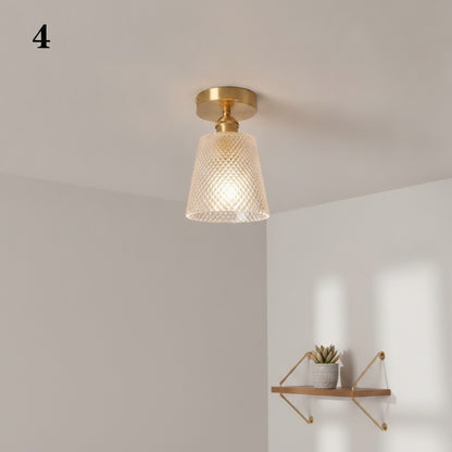 Suspension Plafond Design Art Déco en Verre - Luminaire Moderne E27 pour Cuisine & Chambre