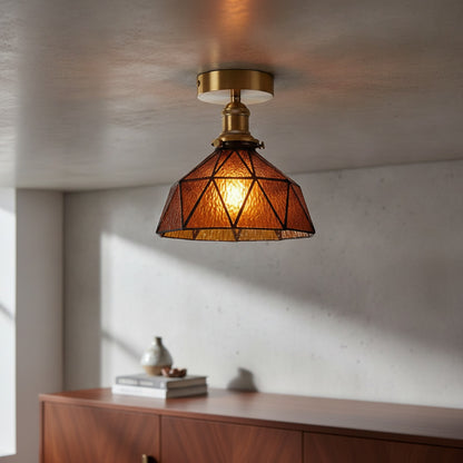 Lampe Plafond Art Déco en Verre - Luminaire Moderne pour Salon & Cuisine