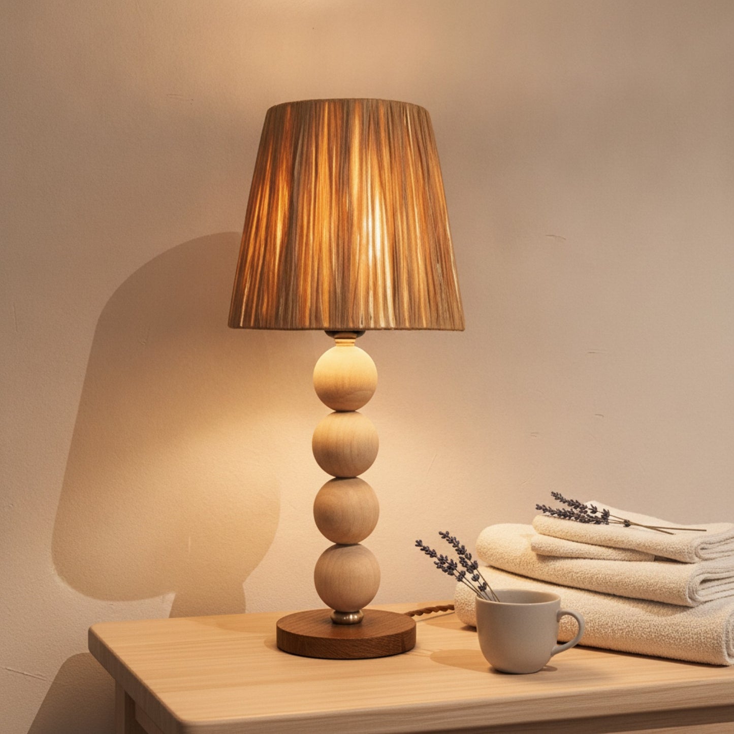 Abat-Jour Hanoi en Osier Naturel - Design Conique pour Salon & Chambre