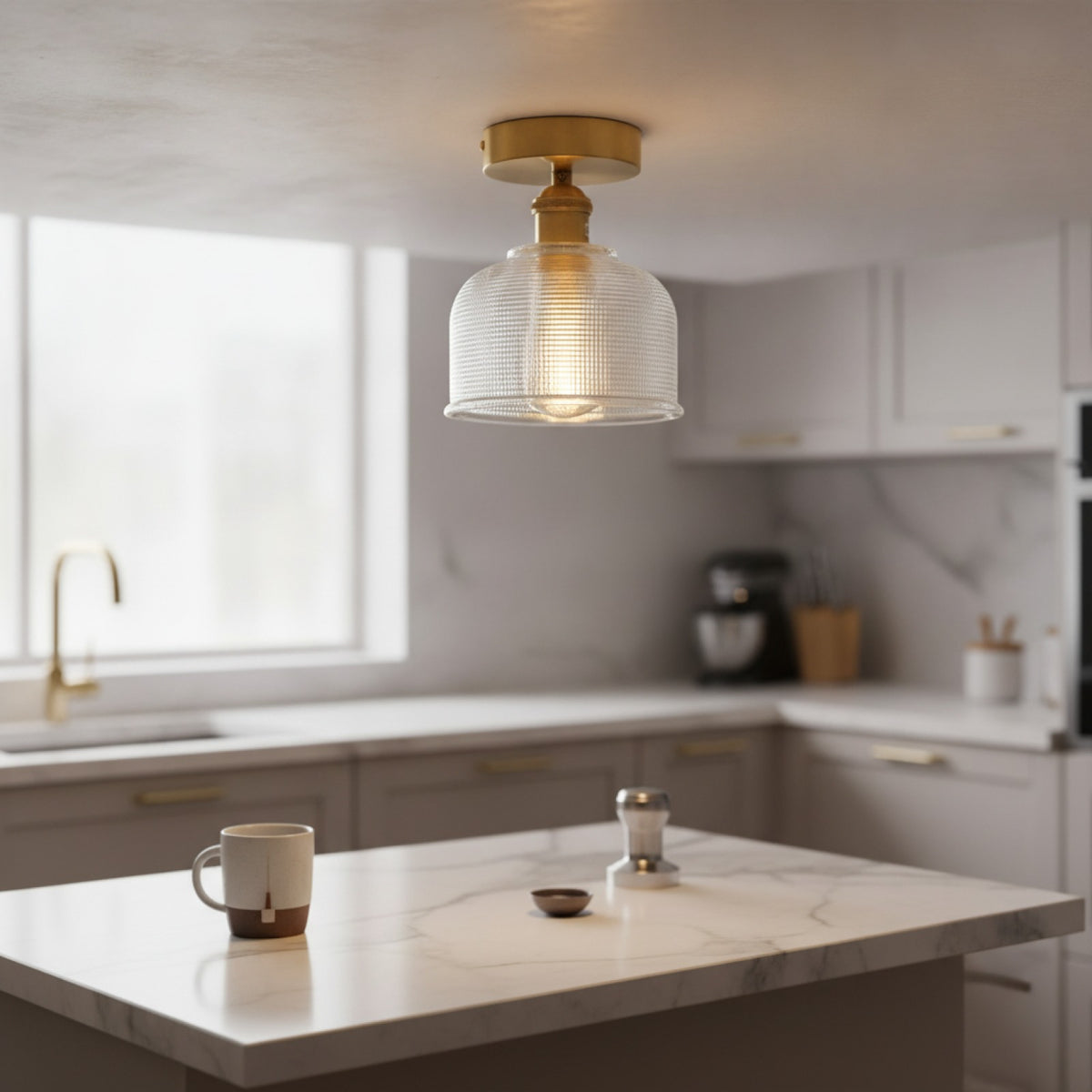 Applique Murale LED Verre Art Déco Laiton - Lampe Moderne pour Intérieur