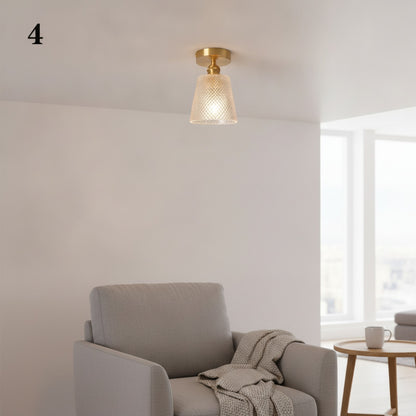 Suspension Plafond Design Art Déco en Verre - Luminaire Moderne E27 pour Cuisine & Chambre