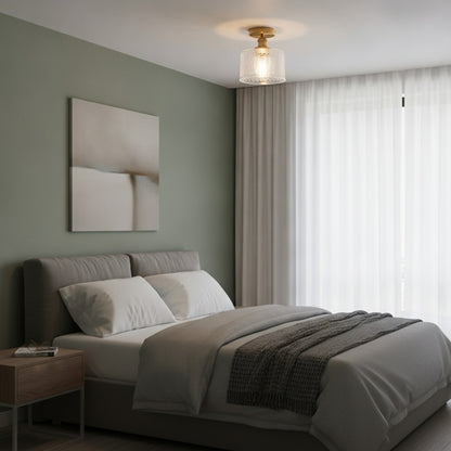 Applique Murale Art Déco en Verre et Laiton – Luminaire Design E27 pour Cuisine, Chambre & Entrée