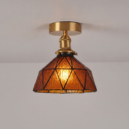 Lampe Plafond Art Déco en Verre - Luminaire Moderne pour Salon & Cuisine