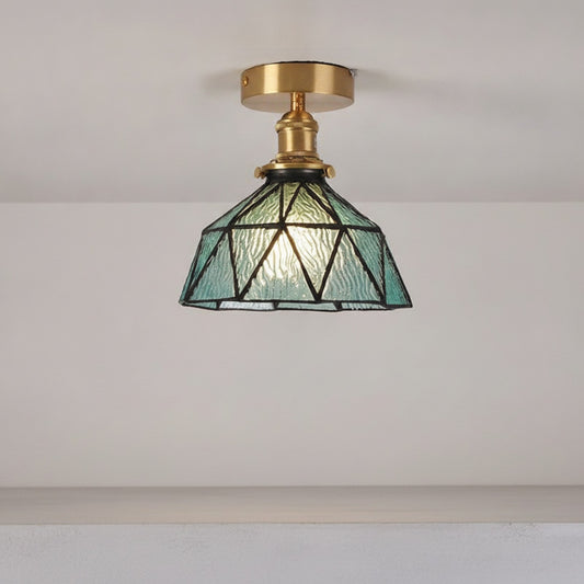 Applique Murale LED Art Déco Laiton avec Abat-jour Verre - Luminaire Moderne pour Salon, Chambre, Cuisine